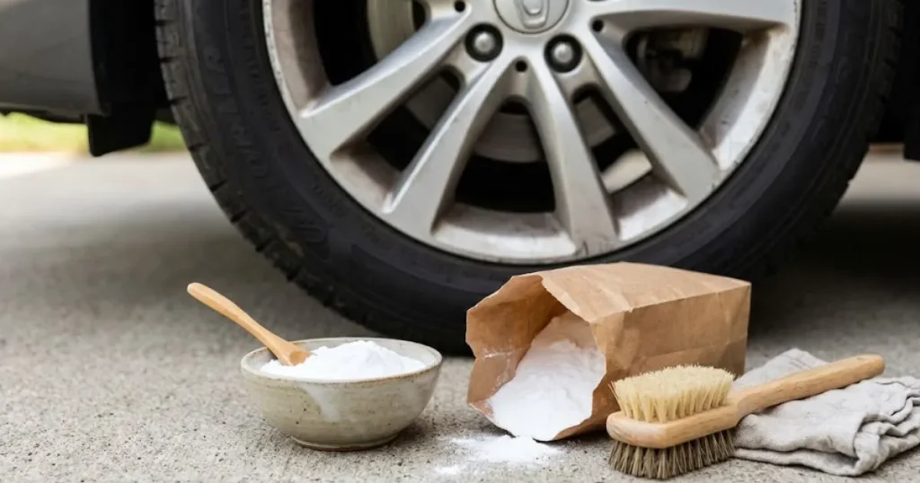 車のホイール汚れは重曹で落ちる?効果的なお手入れ方法と注意点